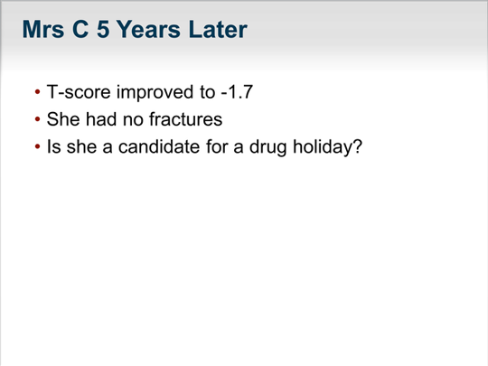 Fosamax Drug Holiday