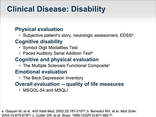 Disease Progression In Multiple Sclerosis Predicting Outcomes