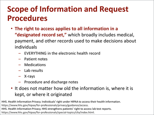 An Individuals Right To Access And Obtain Their Health Information