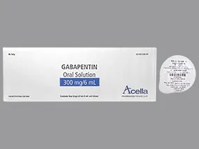 gabapentin 300 mg/6 mL (6 mL) oral solution