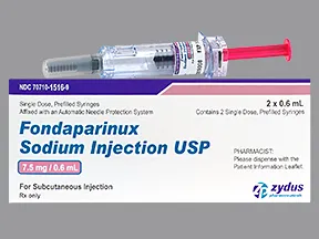 fondaparinux 7.5 mg/0.6 mL subcutaneous solution syringe