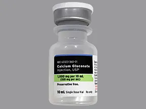 calcium gluconate 100 mg/mL (10 %) intravenous solution