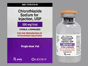 chlorothiazide sodium 500 mg intravenous solution
