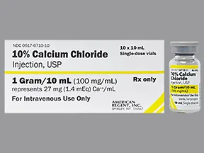 calcium chloride 100 mg/mL (10 %) intravenous solution