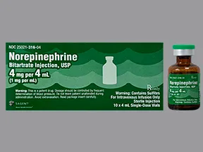 norepinephrine bitartrate 1 mg/mL intravenous solution