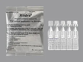 Xiidra 5 % eye drops in a dropperette