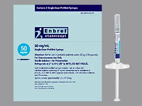 Enbrel 50 mg/mL (1 mL) subcutaneous syringe