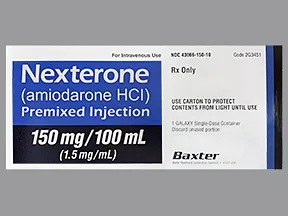 Nexterone 150 mg/100 mL (1.5 mg/mL) intravenous solution