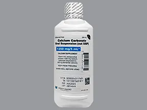 calcium 500 mg/5 mL (as calcium carb 1,250 mg/5 mL) oral suspension