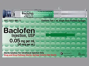 baclofen 50 mcg/mL (1 mL) intrathecal syringe