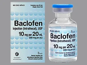 baclofen 10,000 mcg/20 mL (500 mcg/mL) intrathecal solution