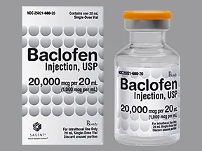 baclofen 20,000 mcg/20 mL (1,000 mcg/mL) intrathecal solution