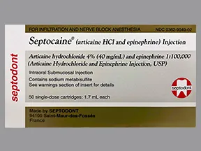 Septocaine 4 %-1:100,000 injection cartridge