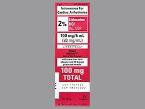 lidocaine (PF) 100 mg/5 mL (2 %) intravenous syringe