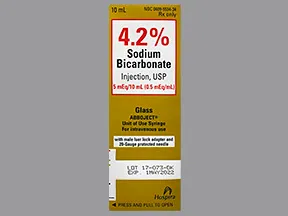 sodium bicarbonate 4.2 % (0.5 mEq/mL) intravenous syringe