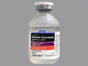 calcium gluconate 100 mg/mL (10 %) intravenous solution