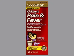Children's Pain and Fever Relief 160 mg/5 mL oral suspension