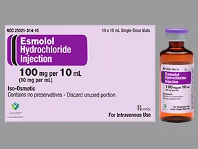 esmolol 100 mg/10 mL (10 mg/mL) intravenous solution