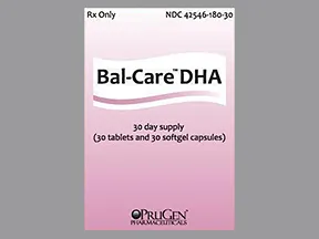 Bal-Care DHA 27 mg-1 mg-430 mg tablet-capsule,delayed release