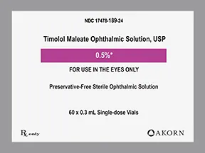 timolol maleate (PF) 0.5 % eye drops in a dropperette