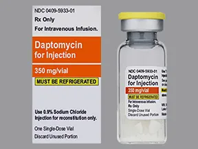 daptomycin 350 mg intravenous solution
