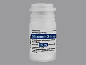 diltiazem 100 mg intravenous solution