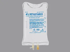 hetastarch 6 % in 0.9 % sodium chloride intravenous solution