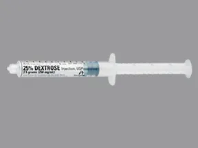 dextrose 25 % in water (D25W) intravenous syringe