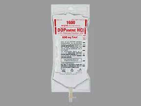 dopamine 800 mg/500 mL (1,600 mcg/mL) in 5 % dextrose intravenous soln
