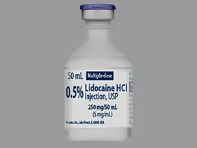 lidocaine HCl 5 mg/mL (0.5 %) injection solution