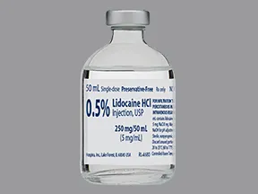 lidocaine (PF) 5 mg/mL (0.5 %) injection solution