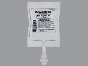metronidazole 500 mg/100 mL in sodium chlor(iso) intravenous piggyback