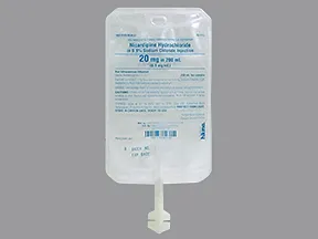 nicardipine 20 mg/200 mL(0.1 mg/mL) in sod chlor(iso) intravenous soln