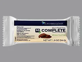 Glytactin 10 PE Complete 10 gram-210 kcal/54 gram oral bar