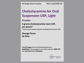 cholestyramine-aspartame 4 gram oral powder for susp in a packet