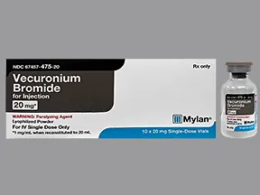 vecuronium bromide 20 mg intravenous solution