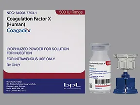 Coagadex 500 (+/-) unit range intravenous solution