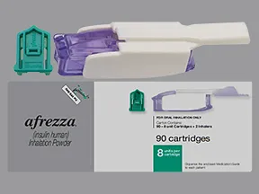 Afrezza 8 unit cartridge with inhaler