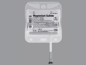 magnesium sulfate 4 gram/50 mL (8 %) in water intravenous piggyback