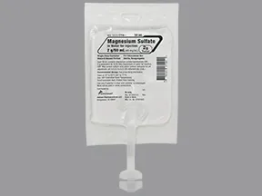 magnesium sulfate 2 gram/50 mL (4 %) in water intravenous piggyback