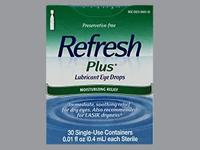 Refresh Plus 0.5 % eye drops in a dropperette