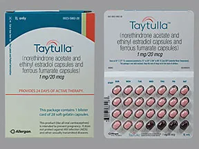 Taytulla 1 mg-20 mcg (24)/75 mg (4) capsule
