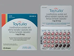 Taytulla 1 mg-20 mcg (24)/75 mg (4) capsule