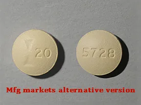 This medicine is a beige, round, film-coated, tablet imprinted with 