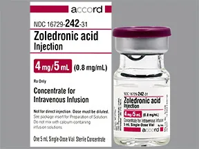 zoledronic acid 4 mg/5 mL intravenous solution