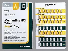 memantine 5 mg-10 mg tablets in a dose pack