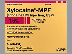 Xylocaine-MPF 15 mg/mL (1.5 %) injection solution