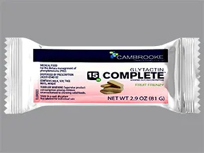 Glytactin 15 PE Complete (L-taurine) 15 gram-330 kcal/81 gram oral bar
