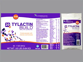 Tylactin Build 20 PE 71 gram-357 kcal/100 gram oral powder packet