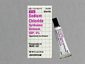 sodium chloride 5 % eye ointment